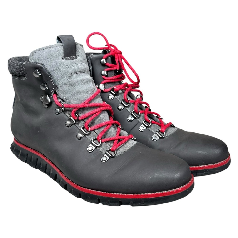 Cole Haan ZeroGrand C31400 Hiker Boots Mens 11.5 Gray Leather Water Resistant